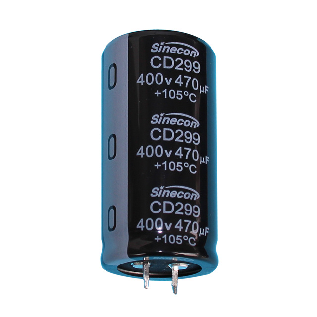 CD299 Viață ultra-lungă, condensator electrolitic de aluminiu de scurgere scăzută CD299 Viață ultra-lungă, condensator electrolitic de aluminiu de scurgere scăzută